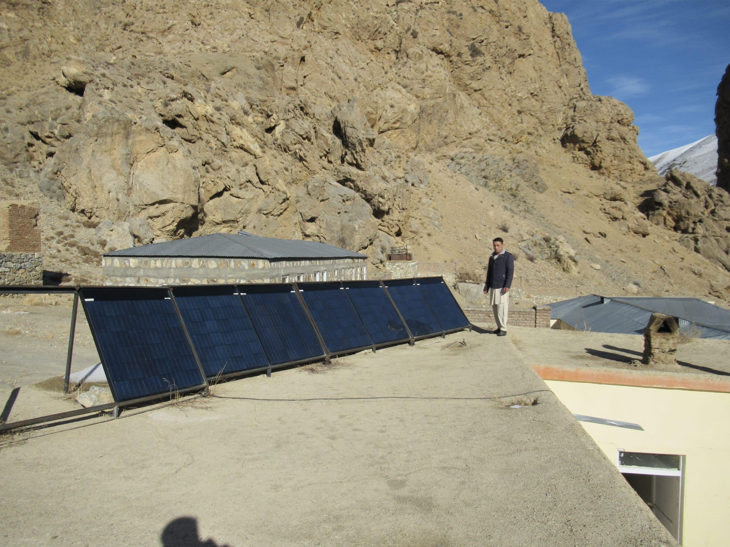 Well installed and maintained PV system in Shebar district, Bamiyan province